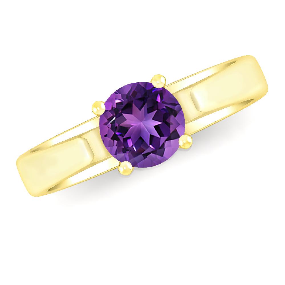 Yellow Gold - Amethyst