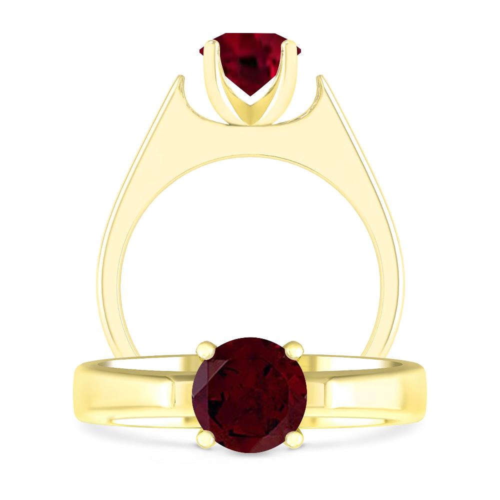 Yellow Gold - Garnet