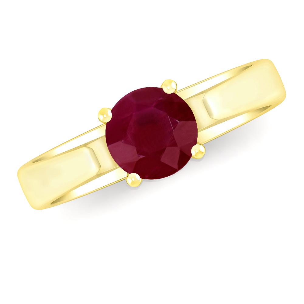 Yellow Gold - Ruby