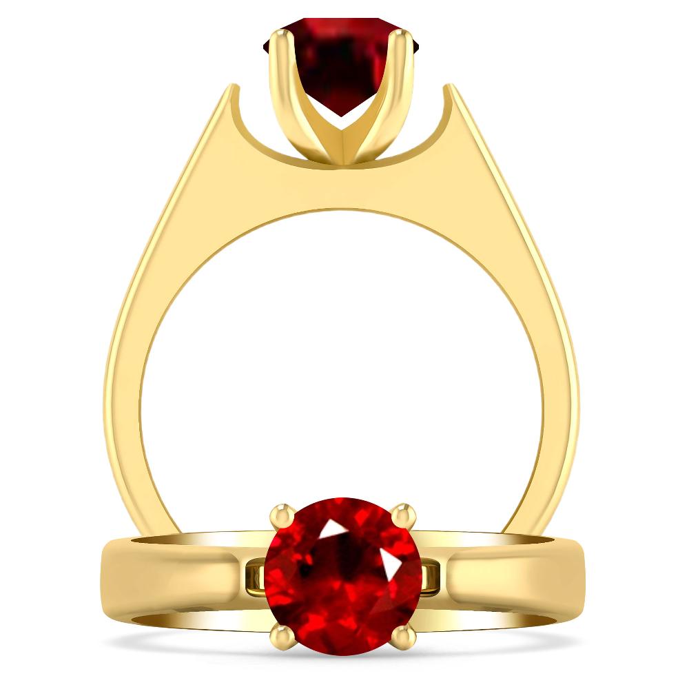 Yellow Gold - Ruby