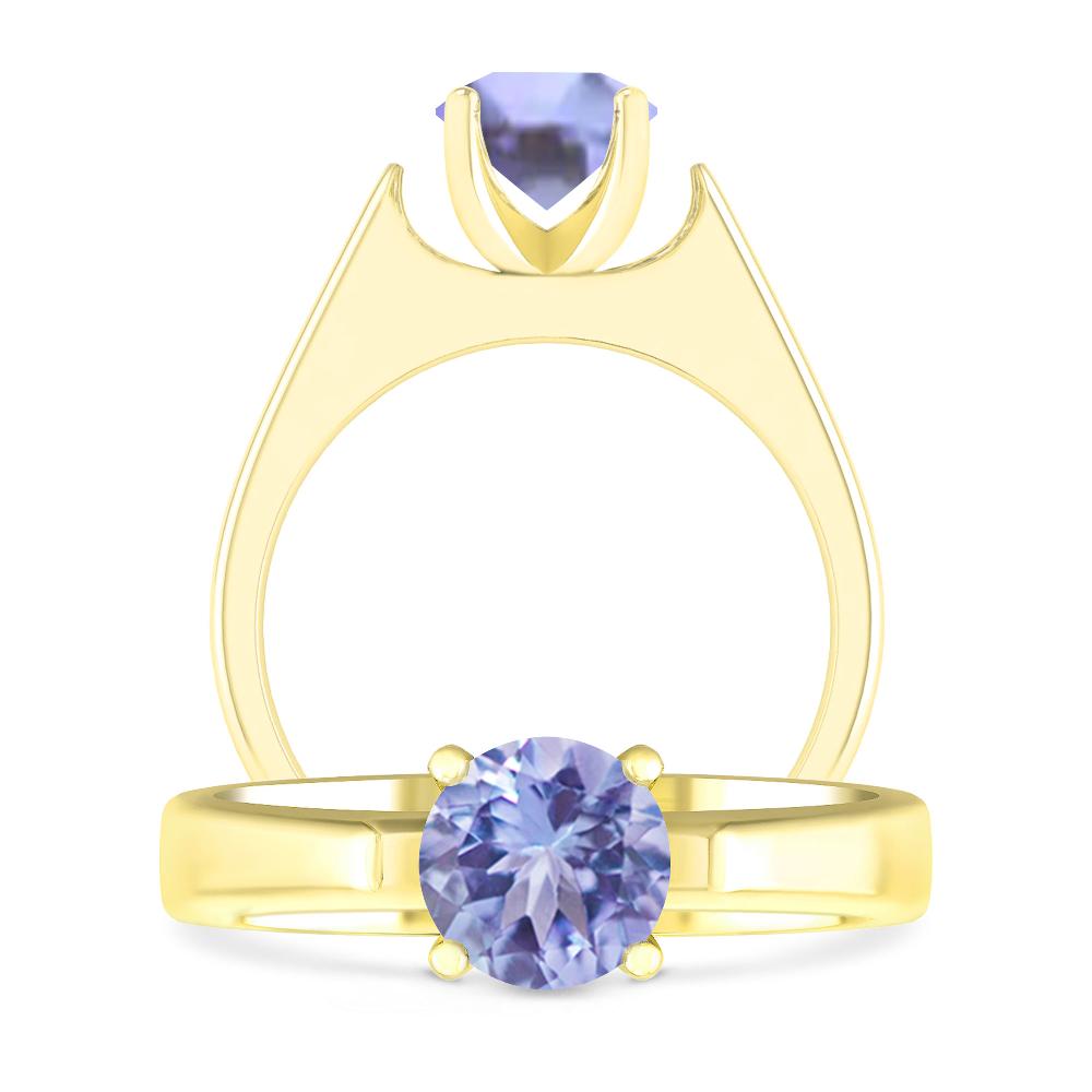 Yellow Gold - Tanzanite