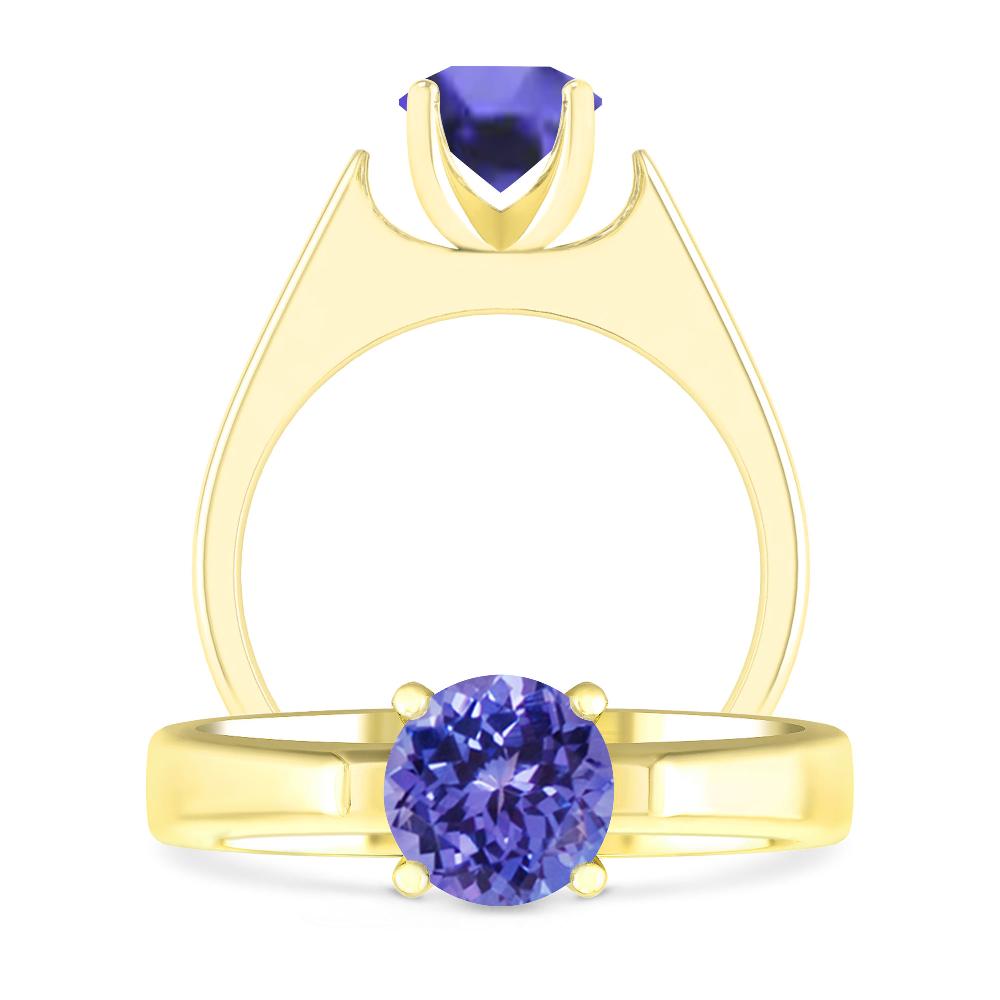 Yellow Gold - Tanzanite