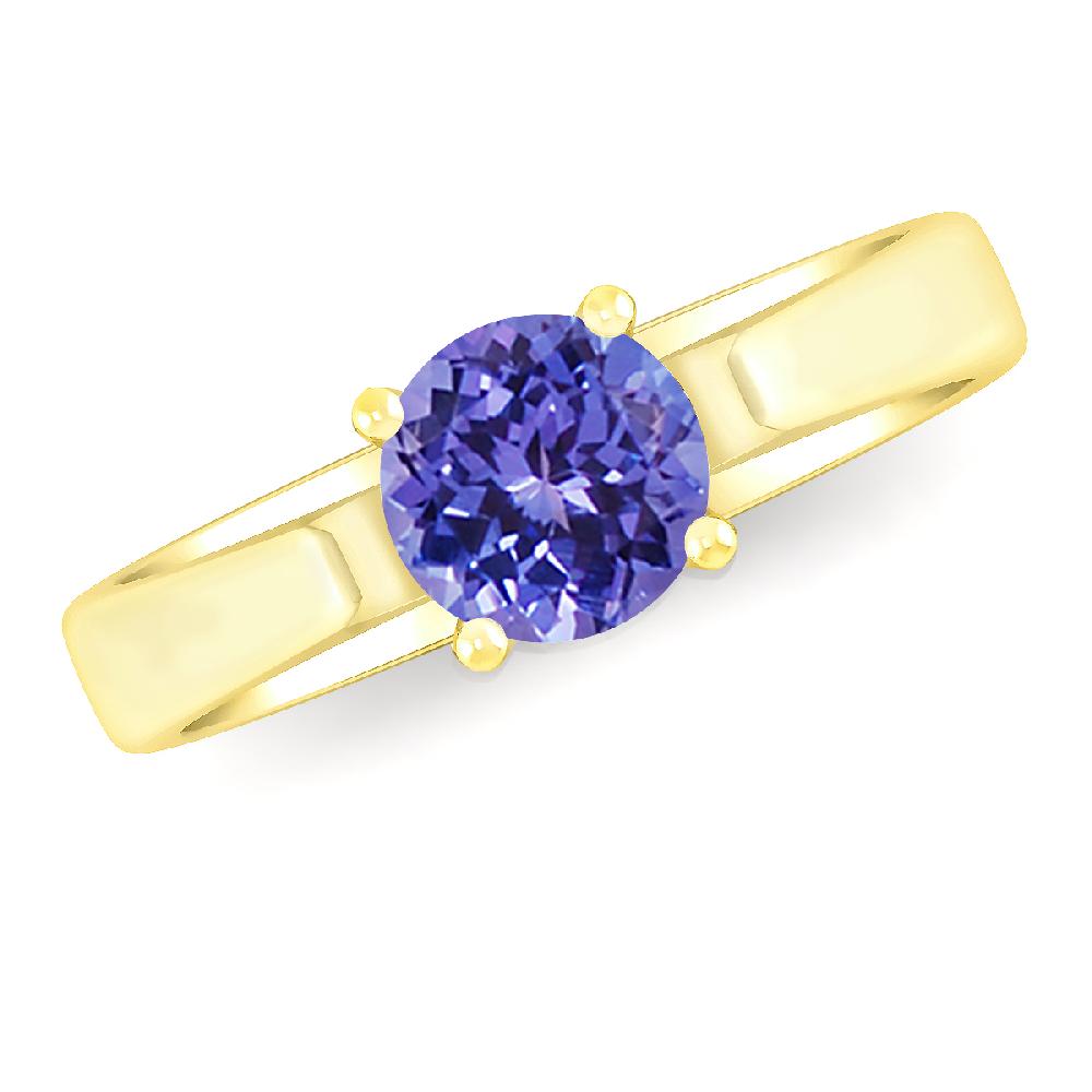 Yellow Gold - Tanzanite