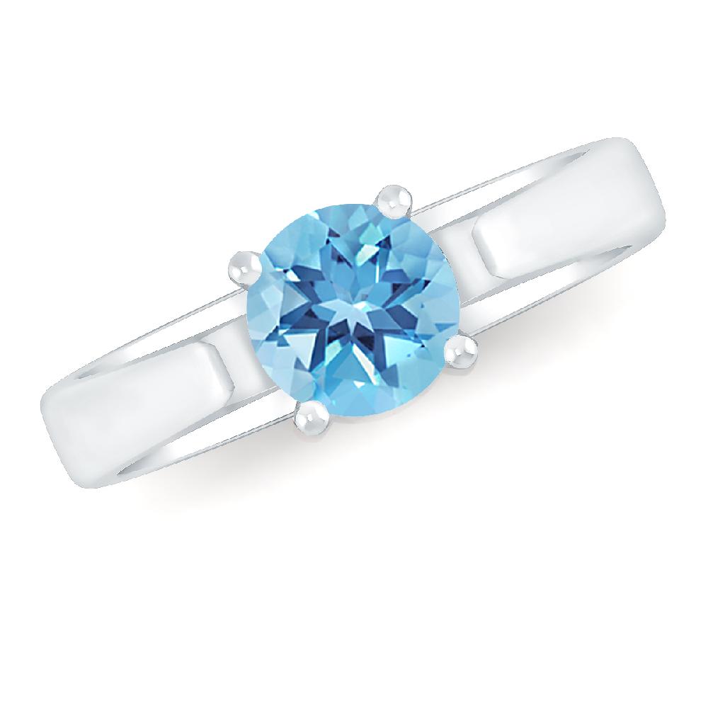 White Gold - Blue Topaz