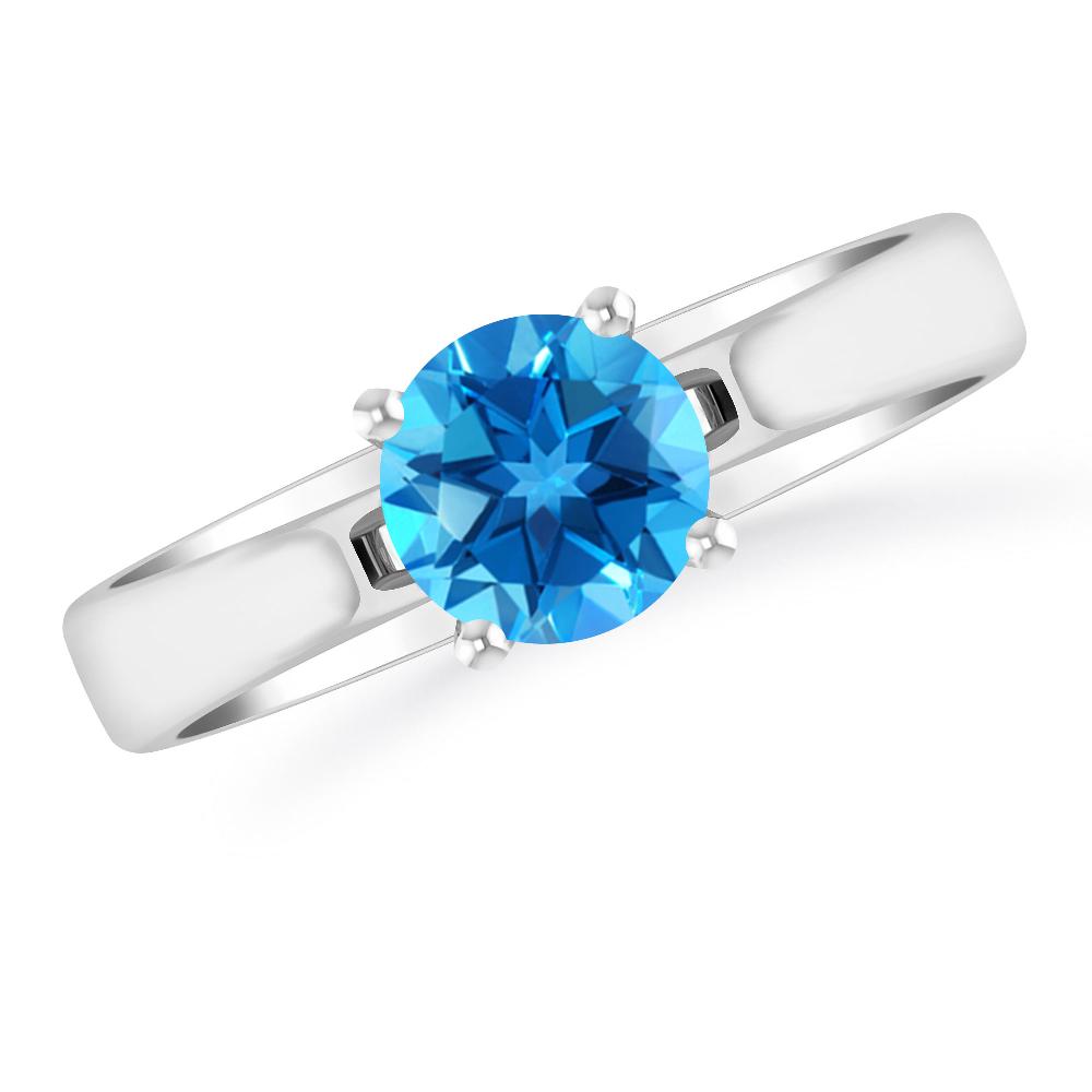 White Gold - Blue Topaz