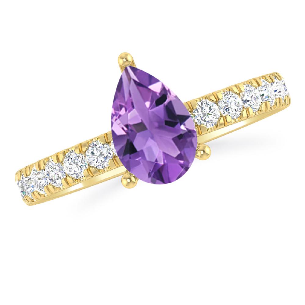 Yellow Gold - Amethyst