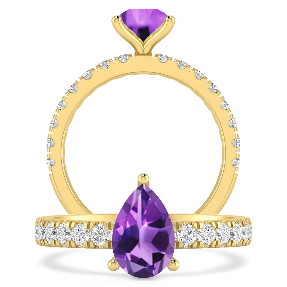 Yellow Gold - Amethyst