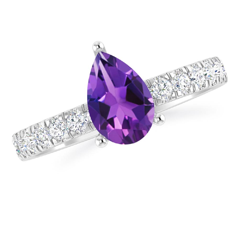 White Gold - Amethyst