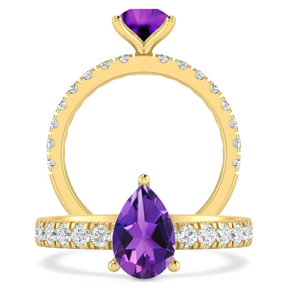 Yellow Gold - Amethyst