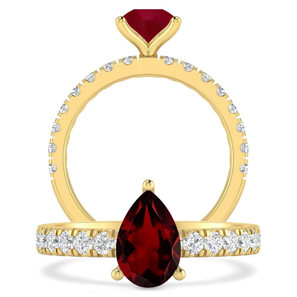 Yellow Gold - Garnet