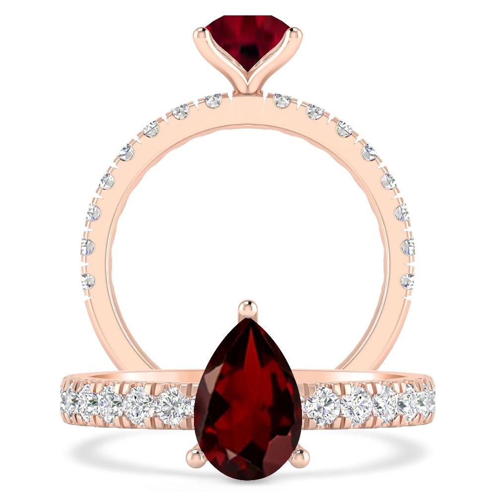 Rose Gold - Garnet