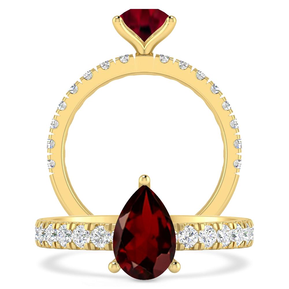 Yellow Gold - Garnet