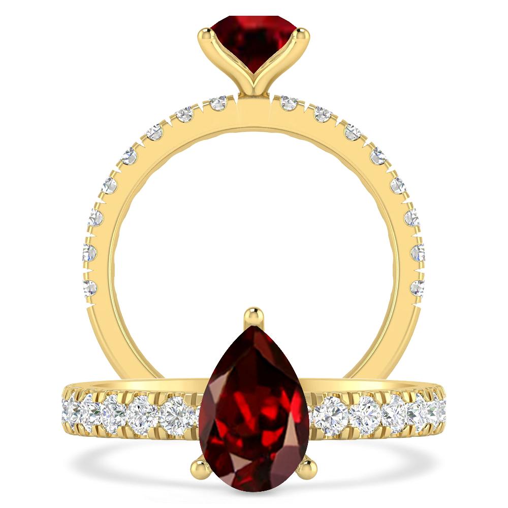 Yellow Gold - Garnet