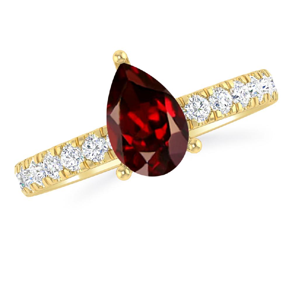 Yellow Gold - Garnet