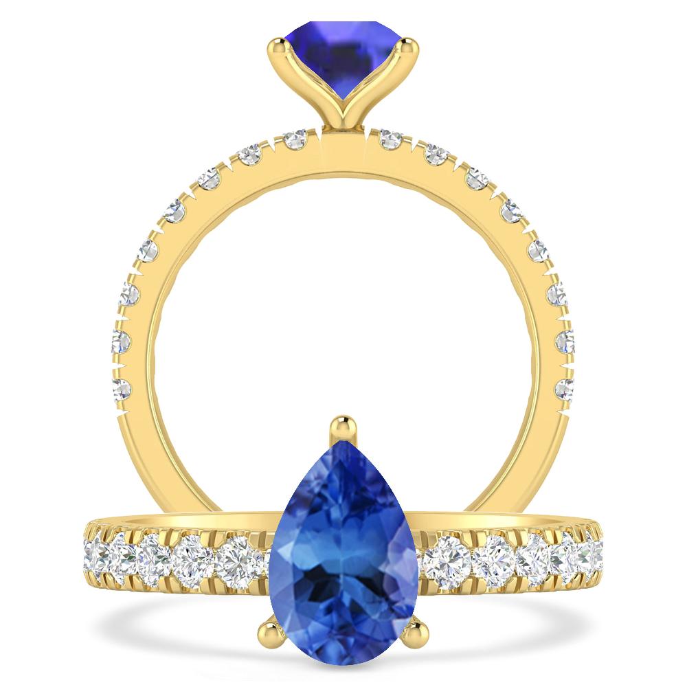 Yellow Gold - Tanzanite