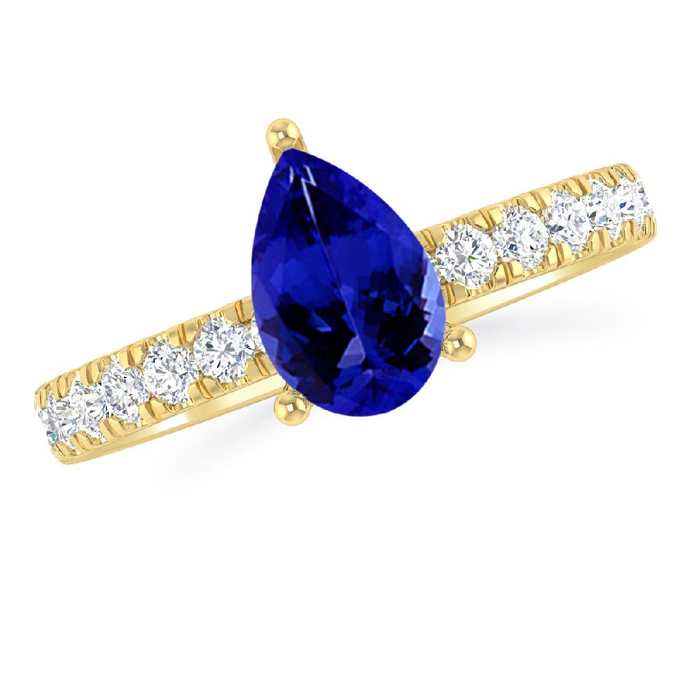 Yellow Gold - Tanzanite