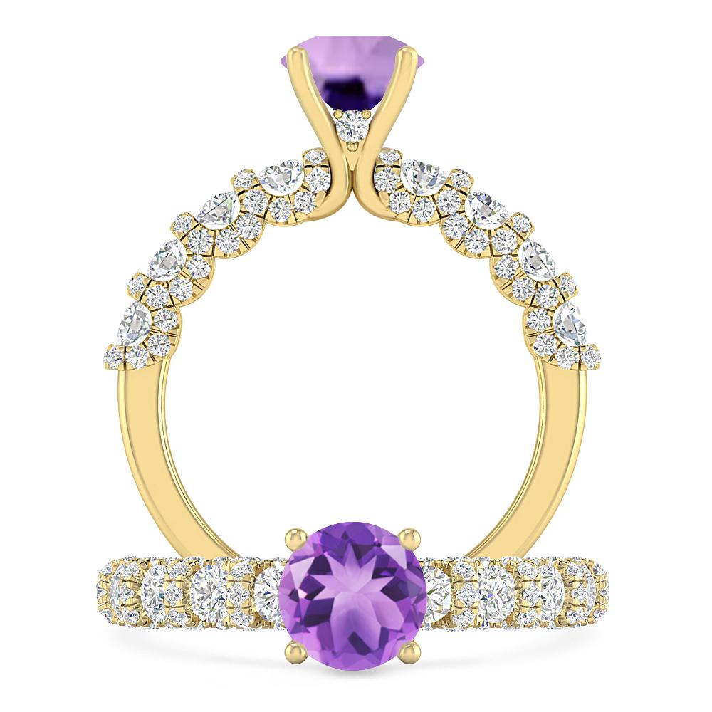 Yellow Gold - Amethyst