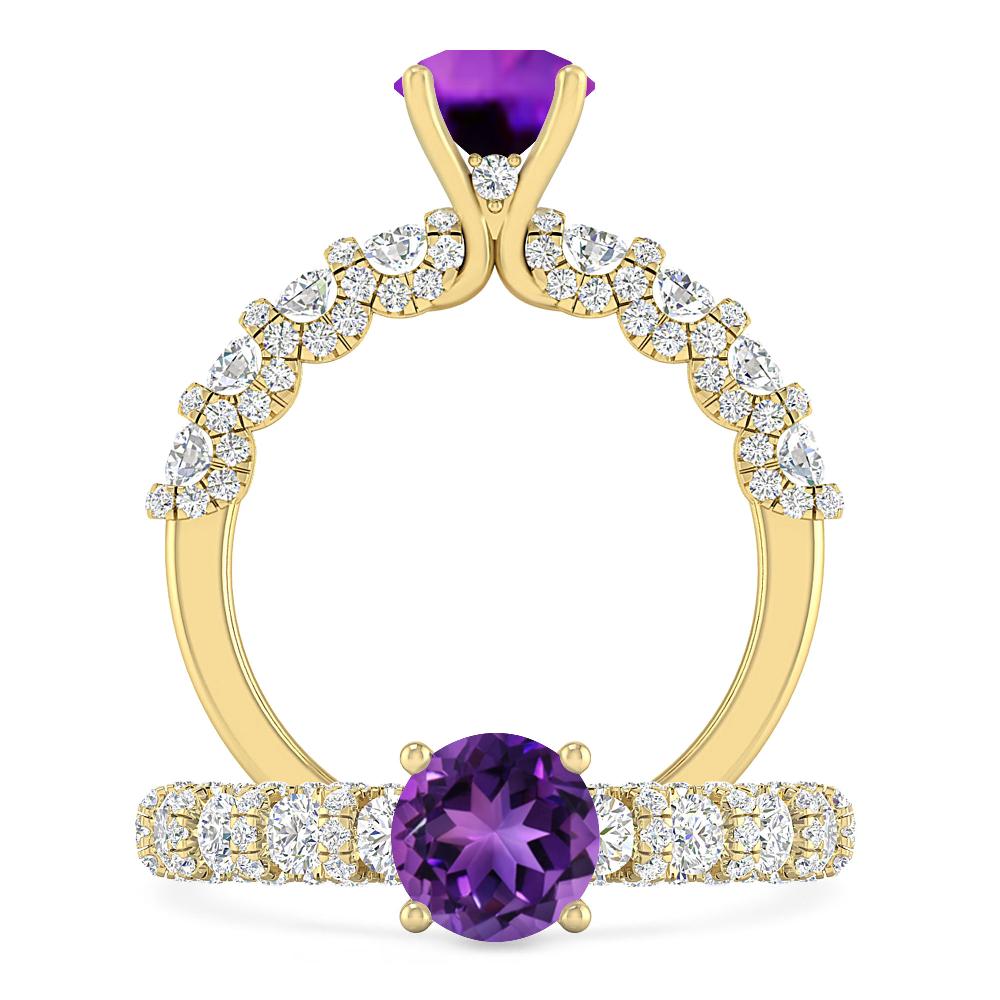 Yellow Gold - Amethyst