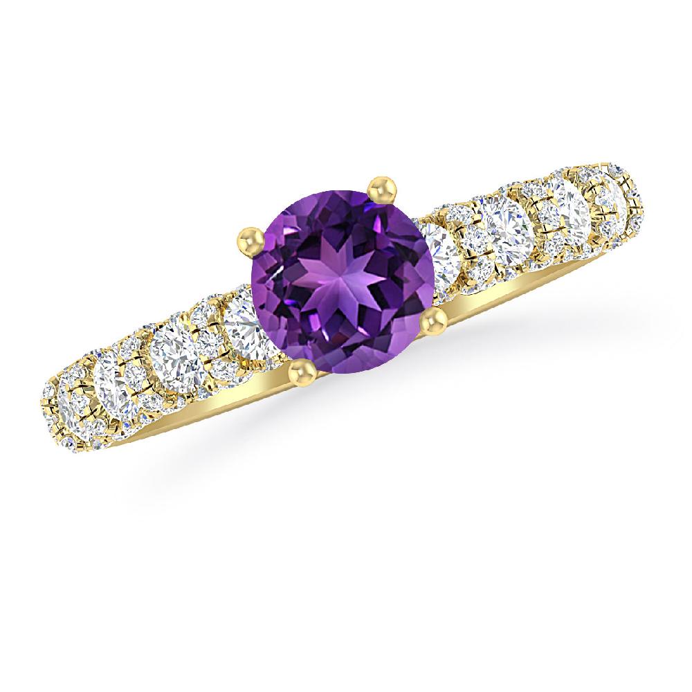 Yellow Gold - Amethyst