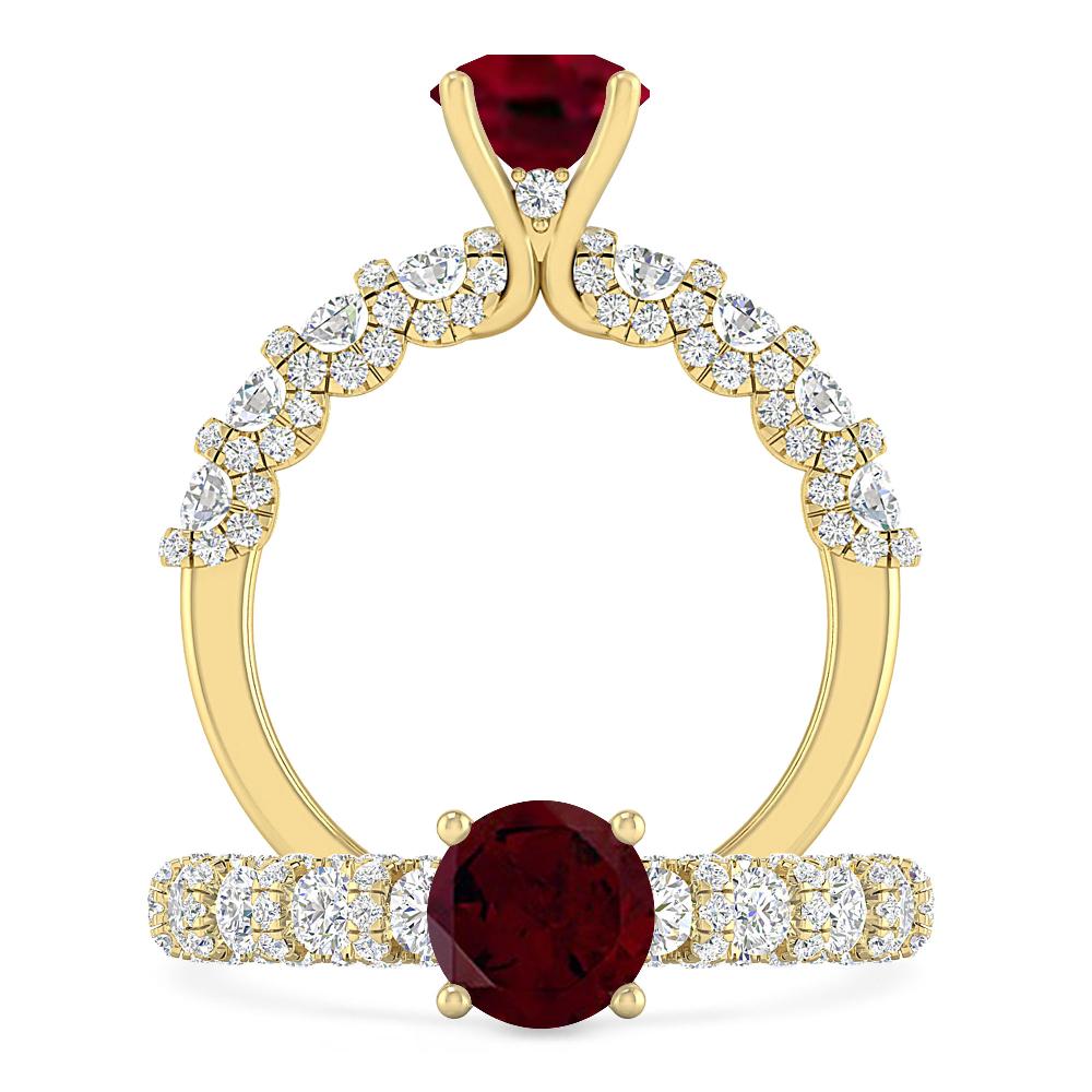 Yellow Gold - Garnet