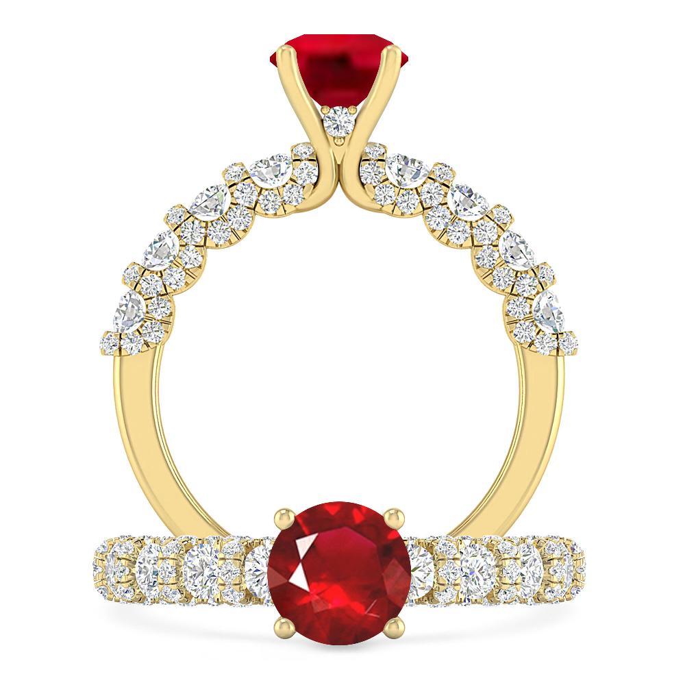 Yellow Gold - Ruby