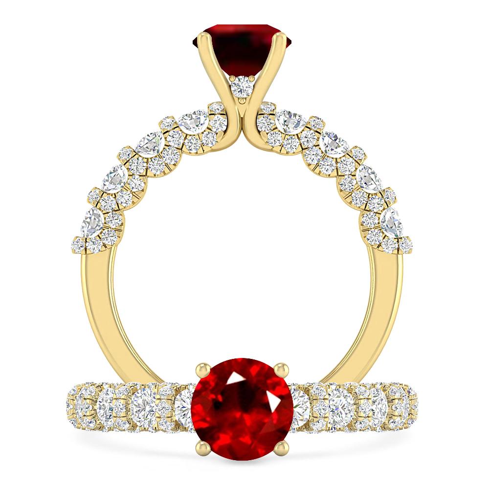 Yellow Gold - Ruby