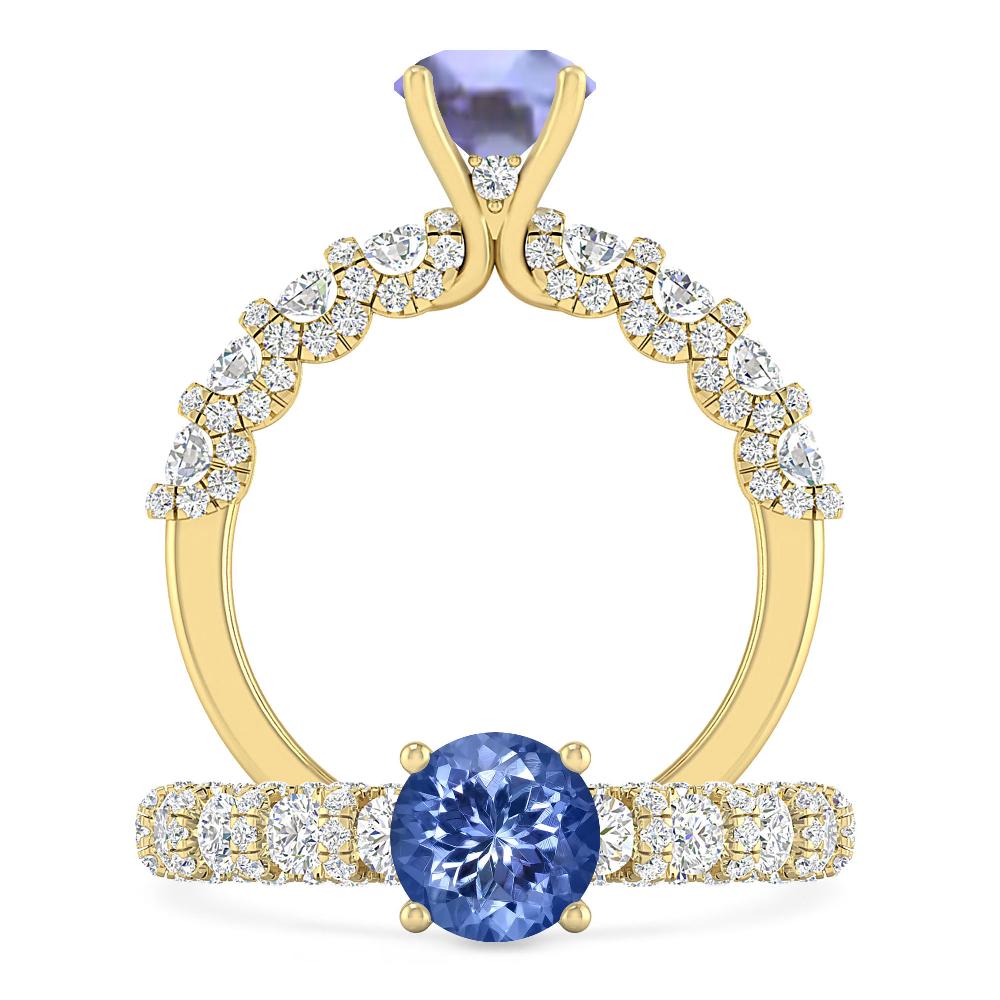 Yellow Gold - Tanzanite