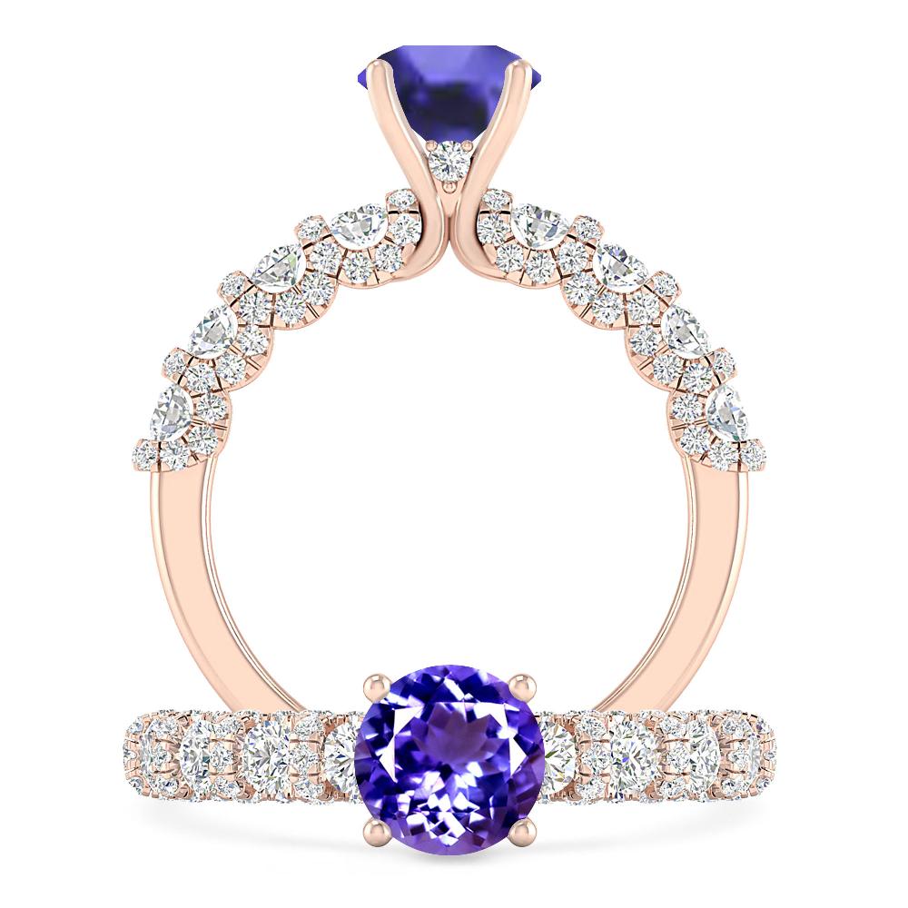 Rose Gold - Tanzanite