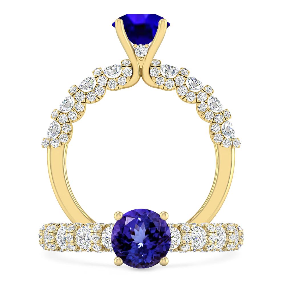 Yellow Gold - Tanzanite