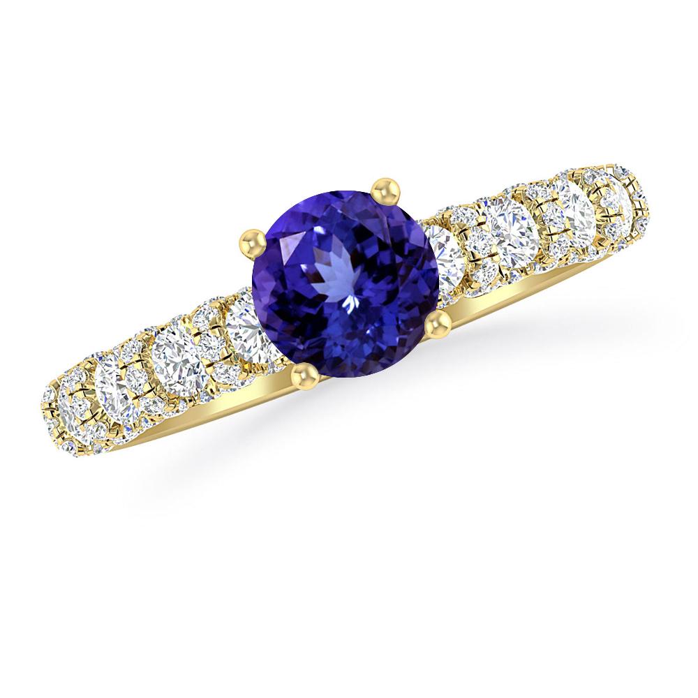 Yellow Gold - Tanzanite