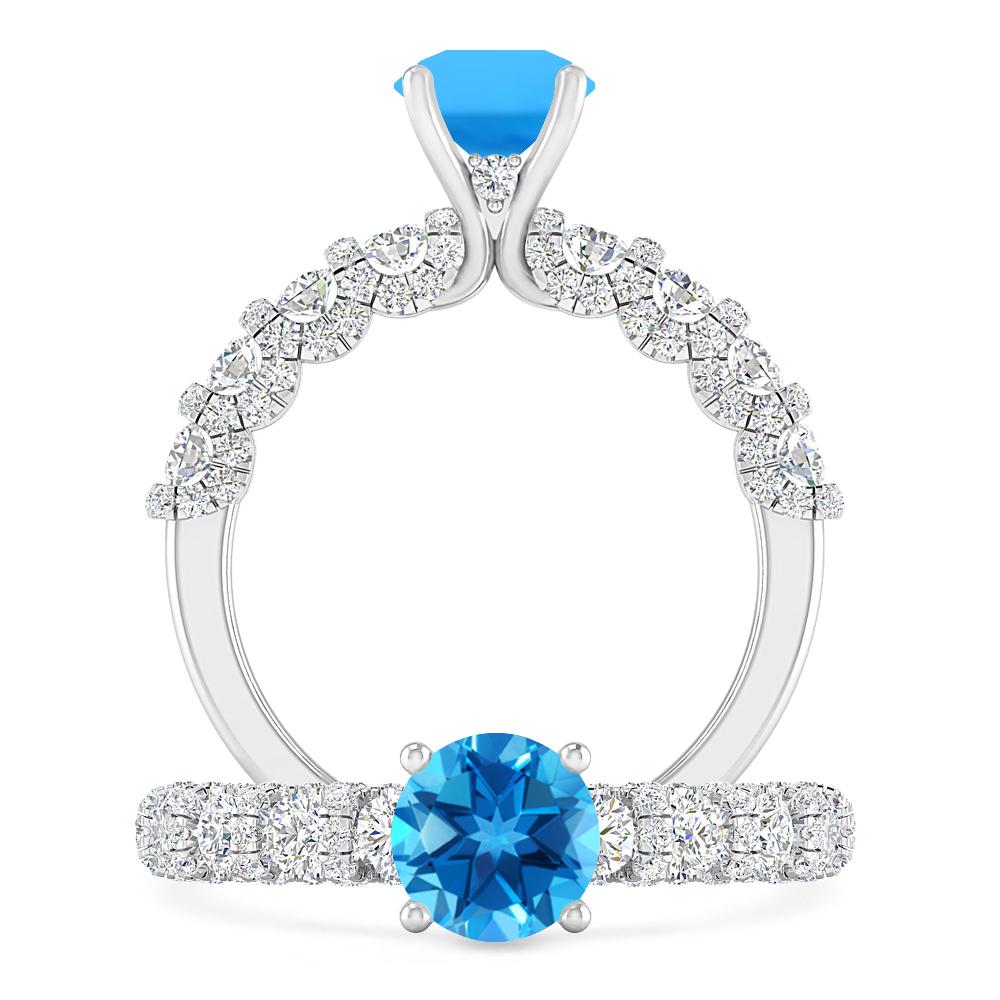 White Gold - Blue Topaz