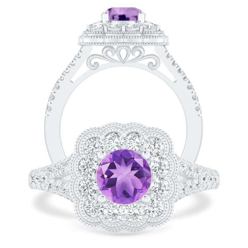 White Gold - Amethyst