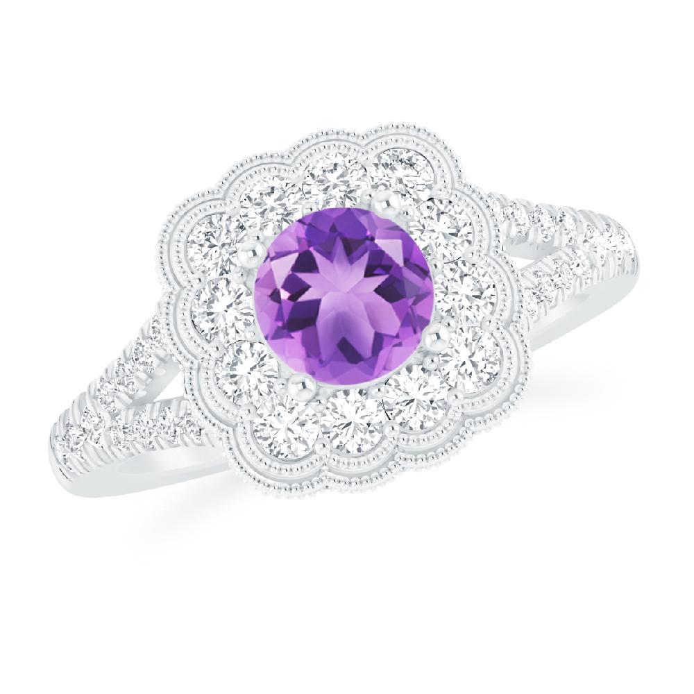 White Gold - Amethyst