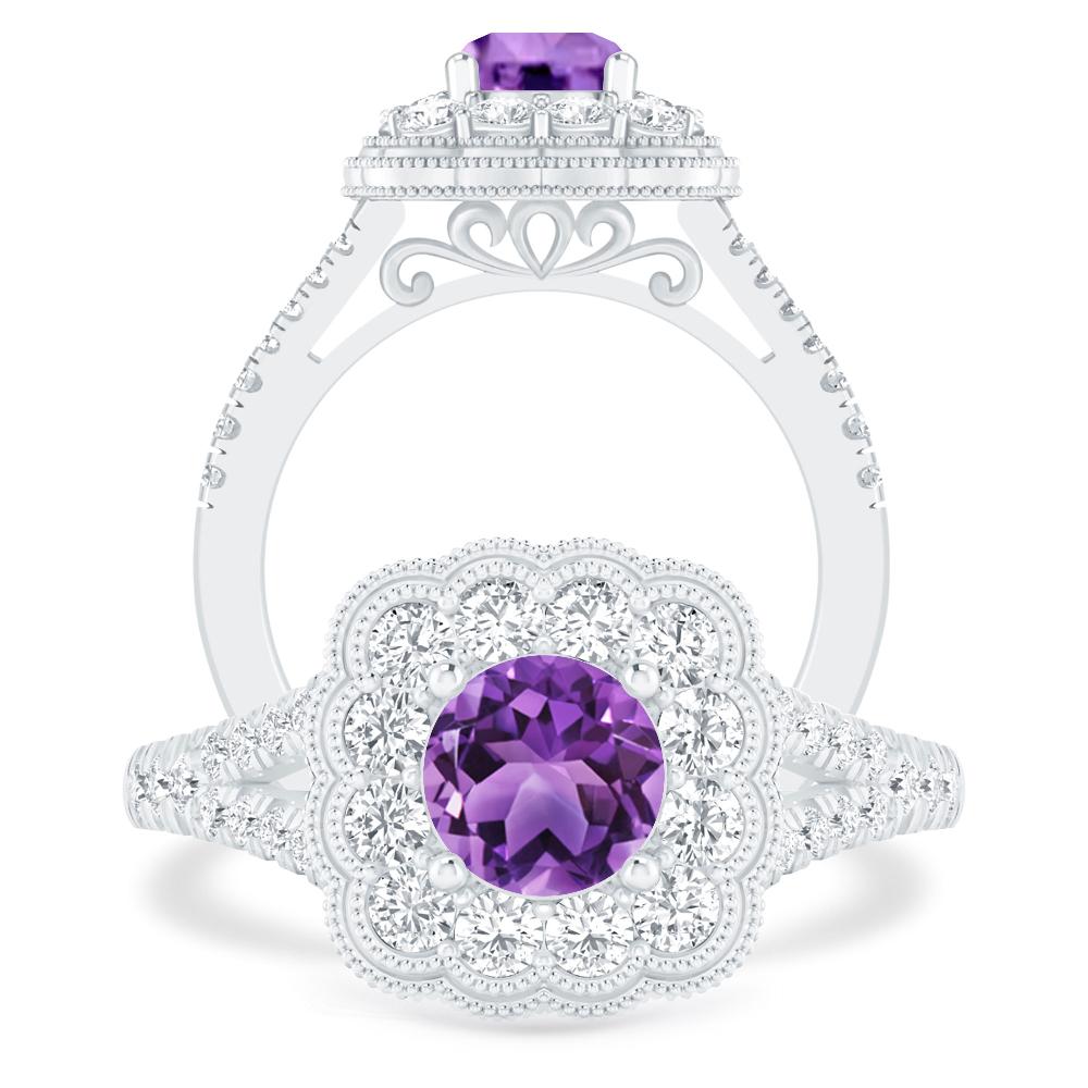 White Gold - Amethyst