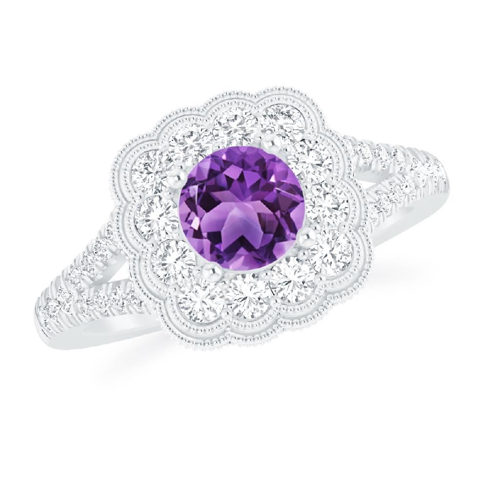 White Gold - Amethyst