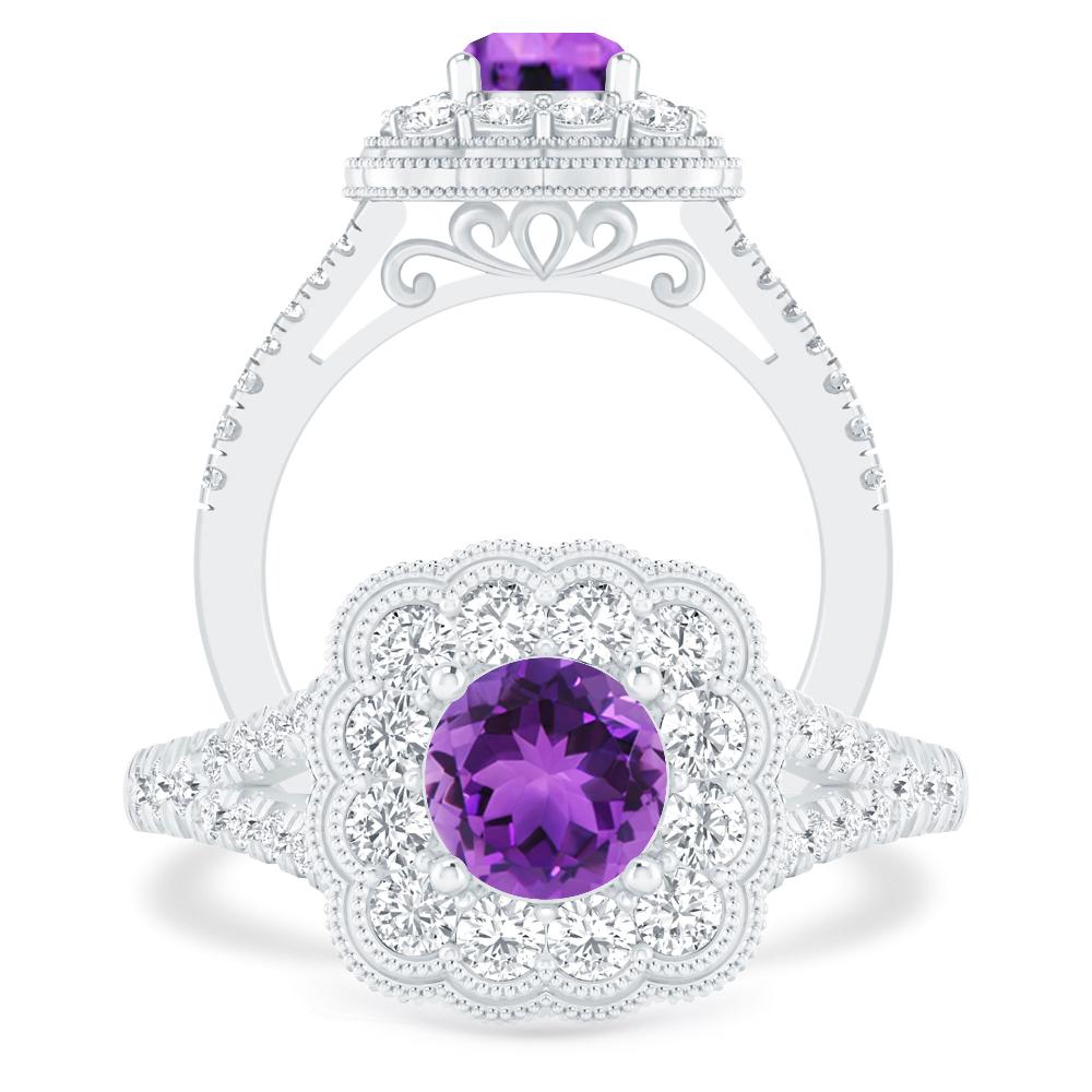 White Gold - Amethyst