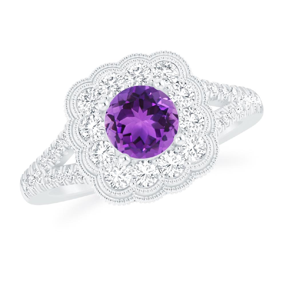 White Gold - Amethyst