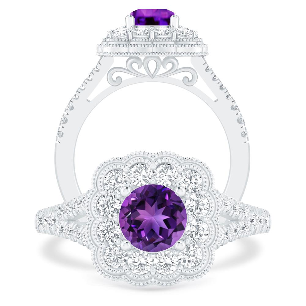 White Gold - Amethyst