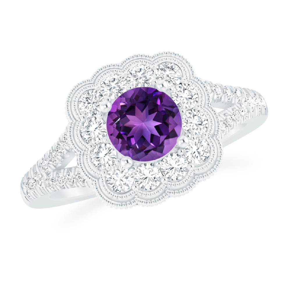 White Gold - Amethyst