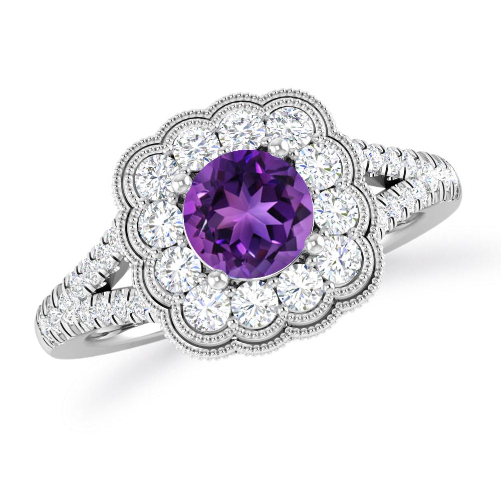 White Gold - Amethyst