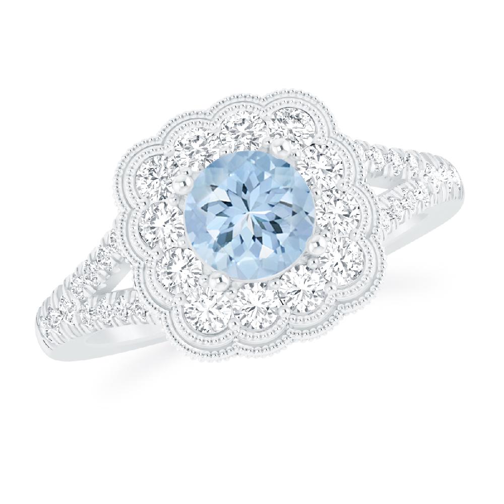 White Gold - Aquamarine