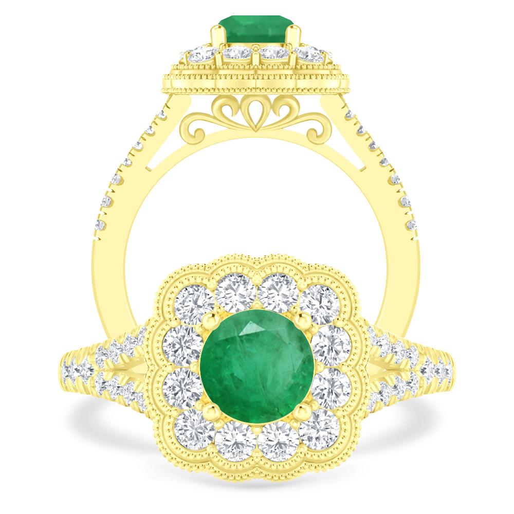 Yellow Gold - Emerald