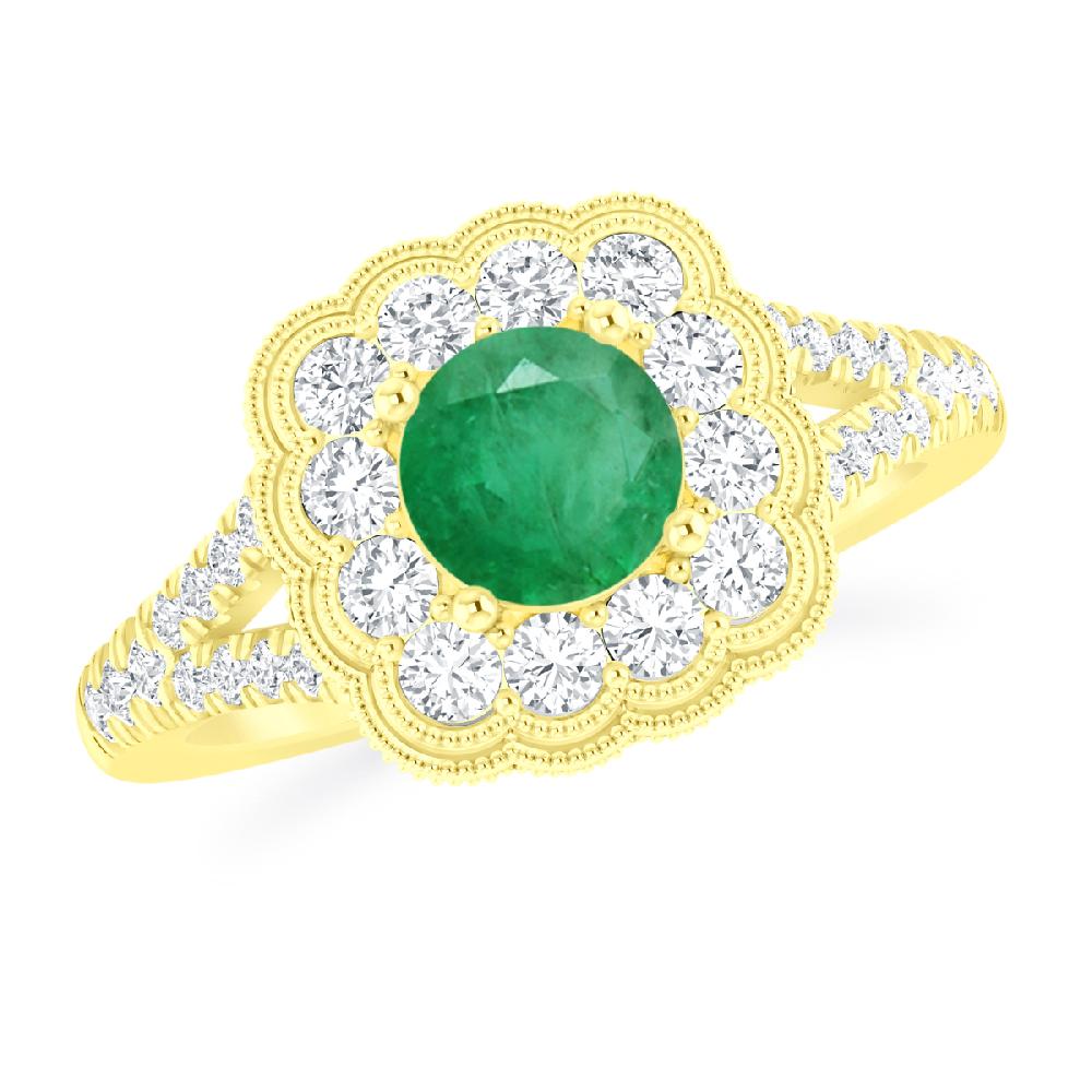 Yellow Gold - Emerald