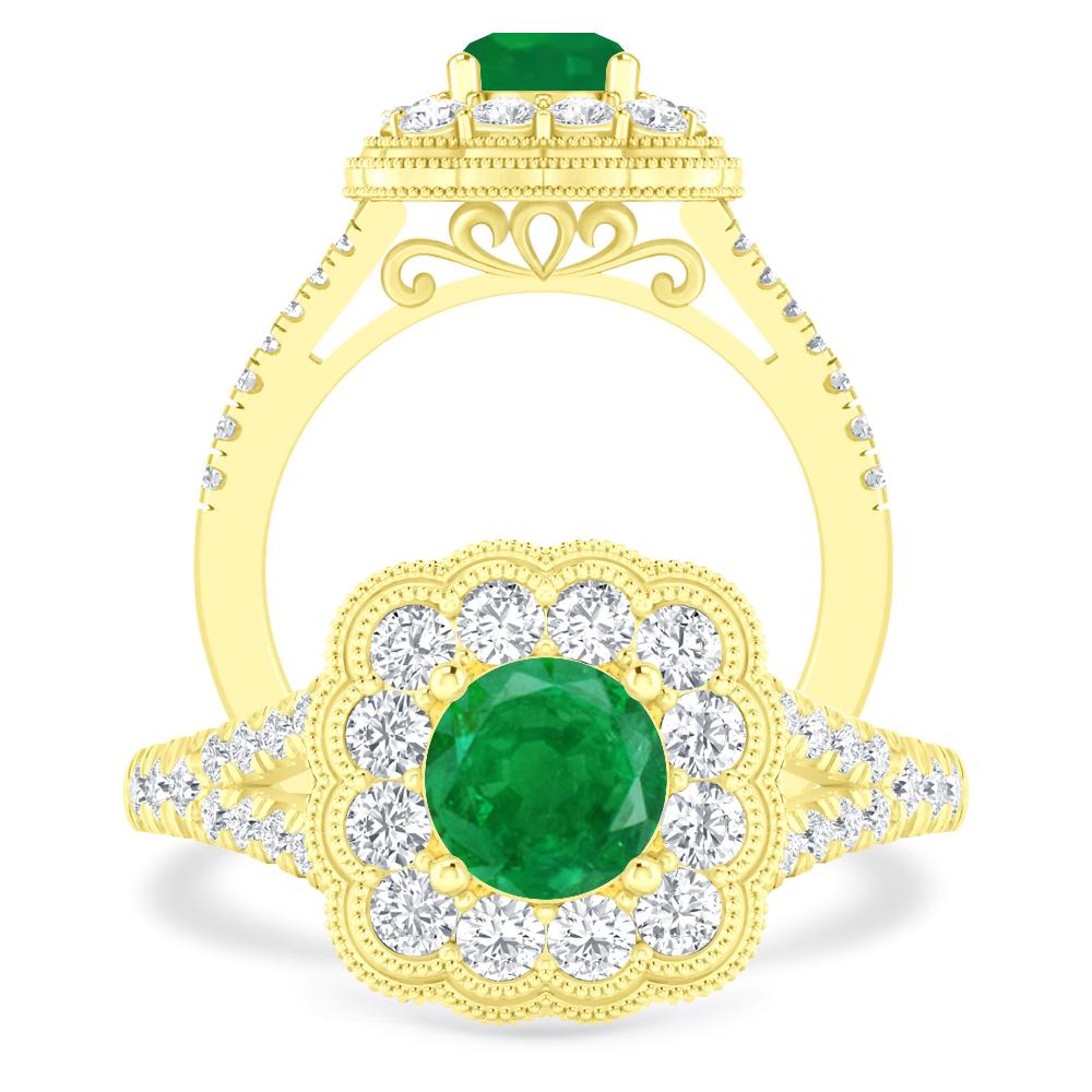 Yellow Gold - Emerald