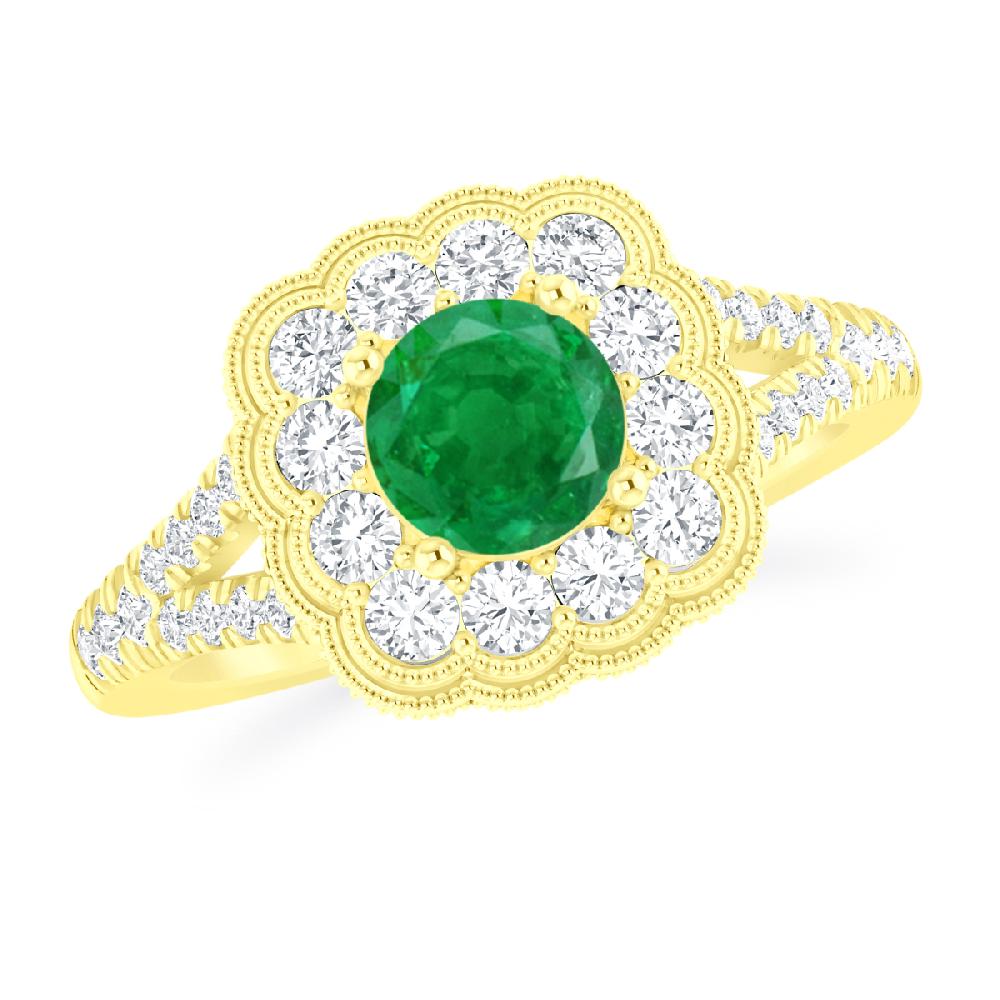 Yellow Gold - Emerald