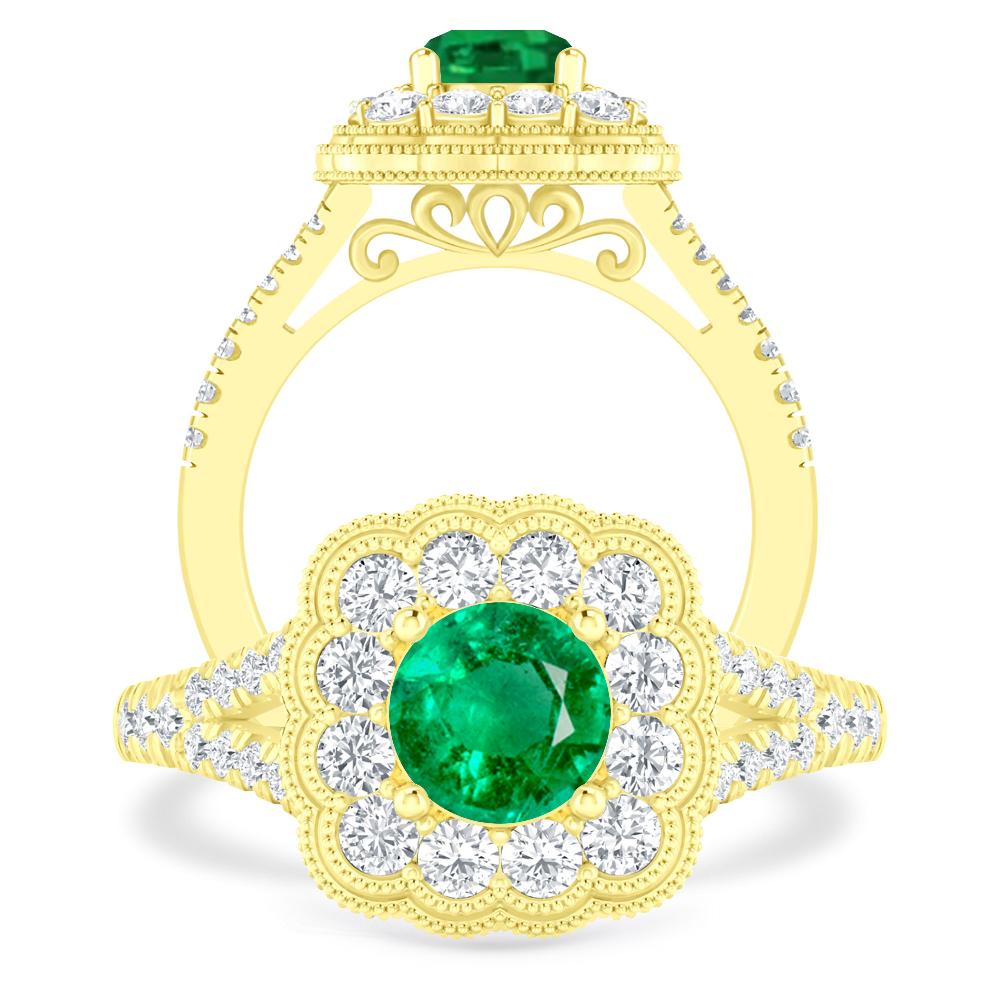 Yellow Gold - Emerald