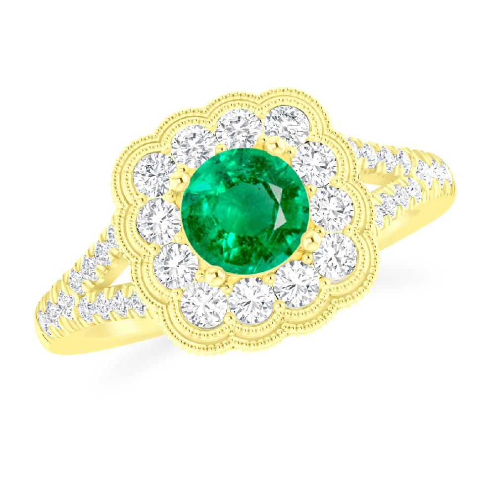 Yellow Gold - Emerald