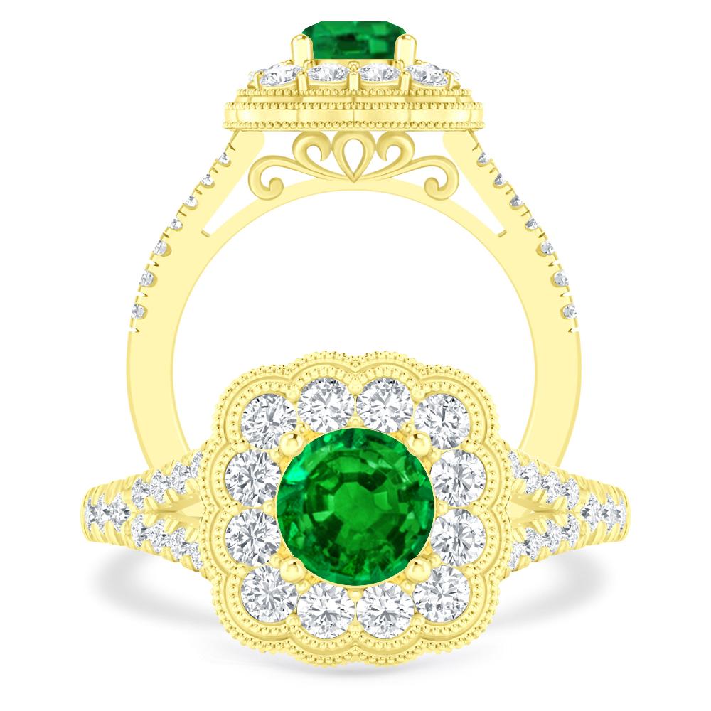 Yellow Gold - Emerald