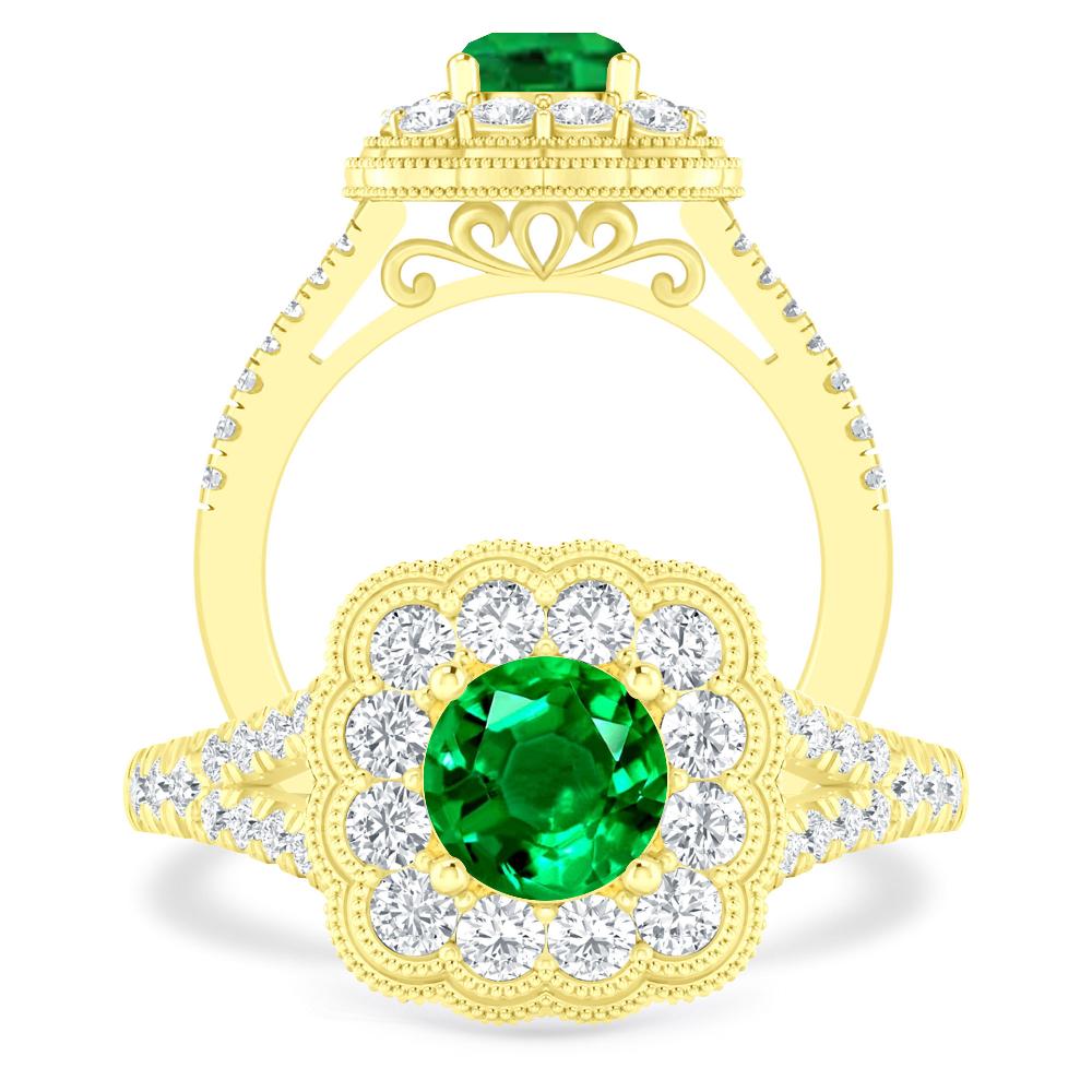 Yellow Gold - Emerald