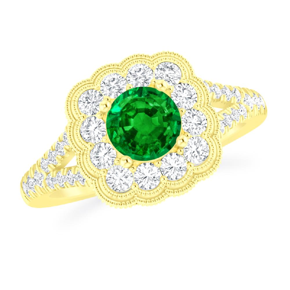 Yellow Gold - Emerald